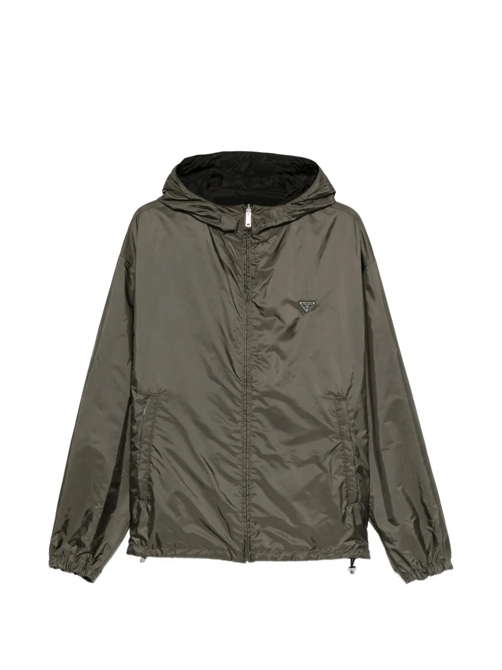 Logo hooded jacket-PRADA-Verso