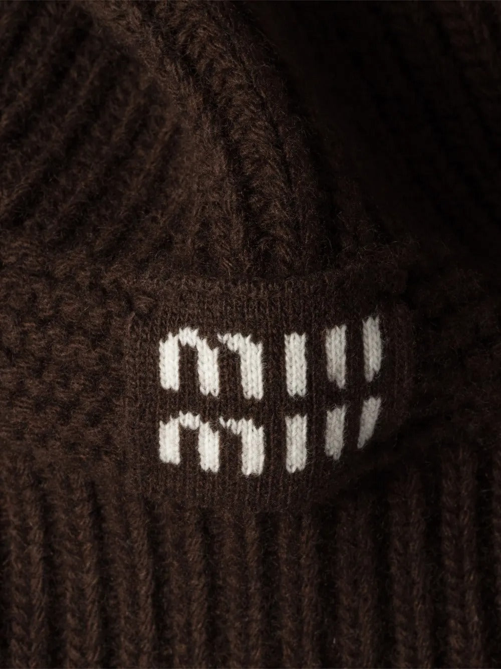 Logo-jacquard balaclava-MIU MIU-Verso
