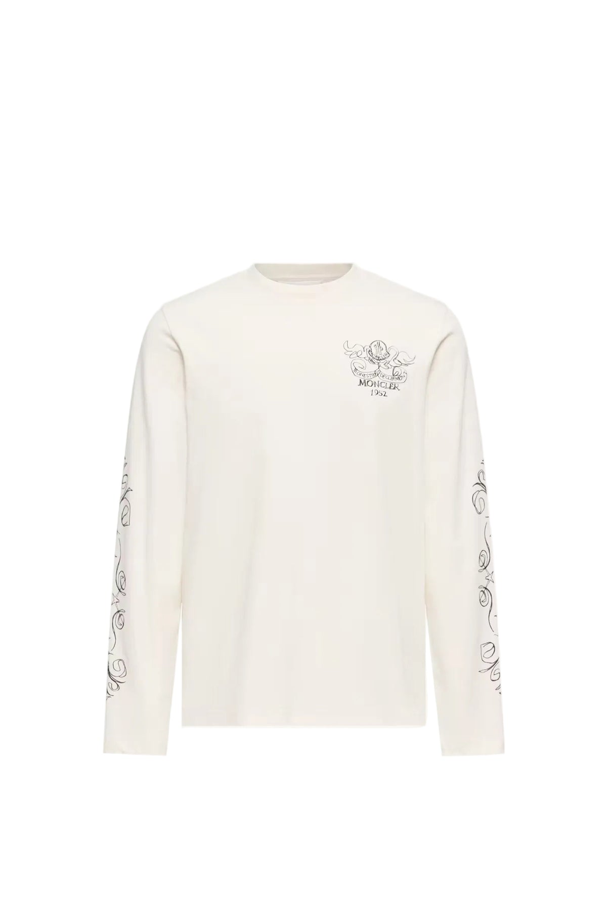 Logo motif cotton long sleeve t-shirt-MONCLER-315933-S-Verso