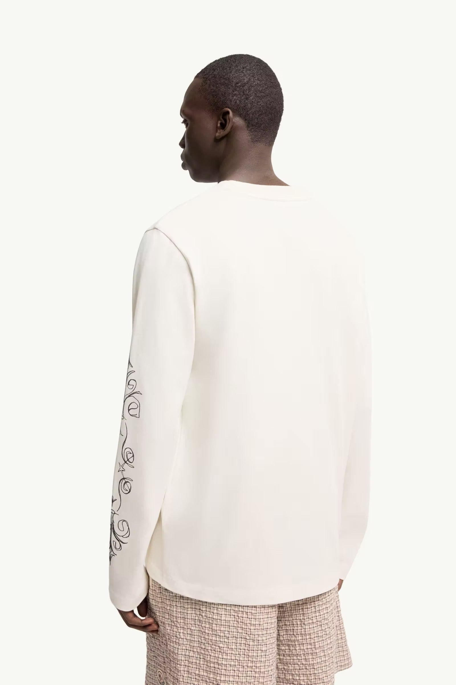 Logo motif cotton long sleeve t-shirt-MONCLER-Verso