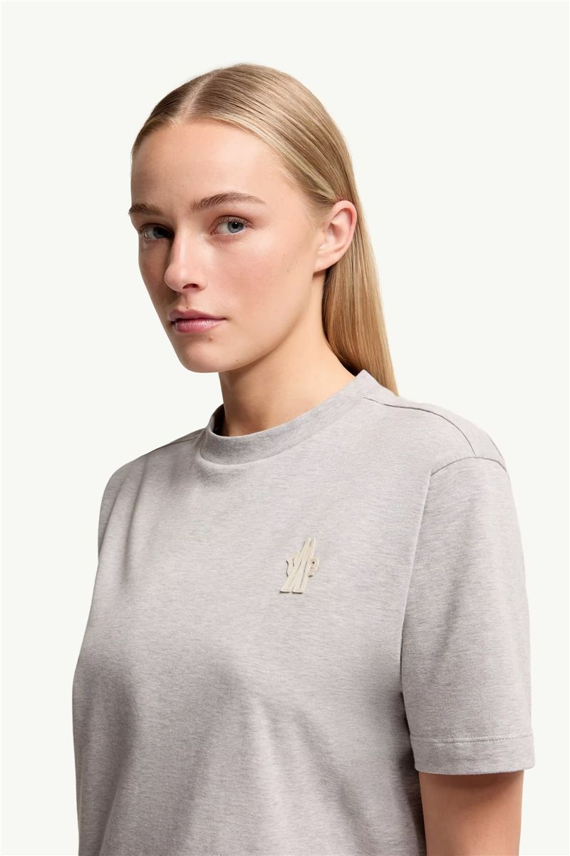 Logo Patch Cotton Blend T-shirt (Three Pack)-MONCLER-Verso