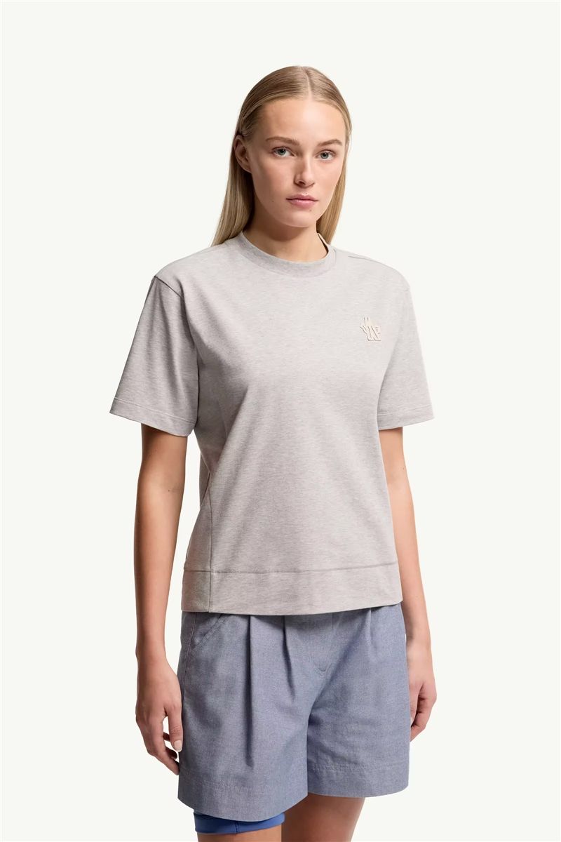 Logo Patch Cotton Blend T-shirt (Three Pack)-MONCLER-Verso