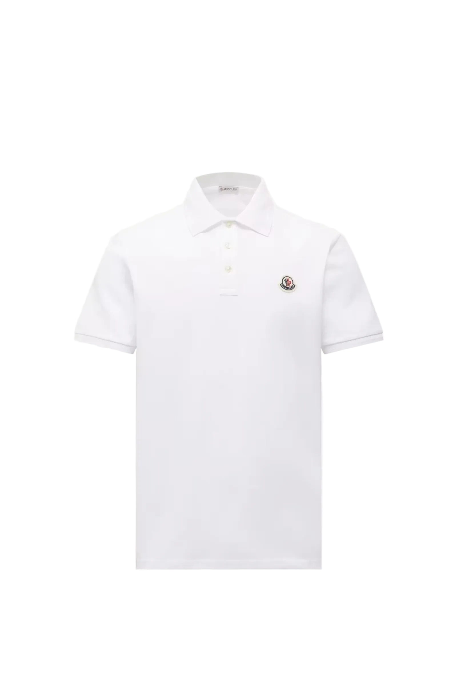 Logo patch cotton piquet polo shirt-MONCLER-312582-S-Verso