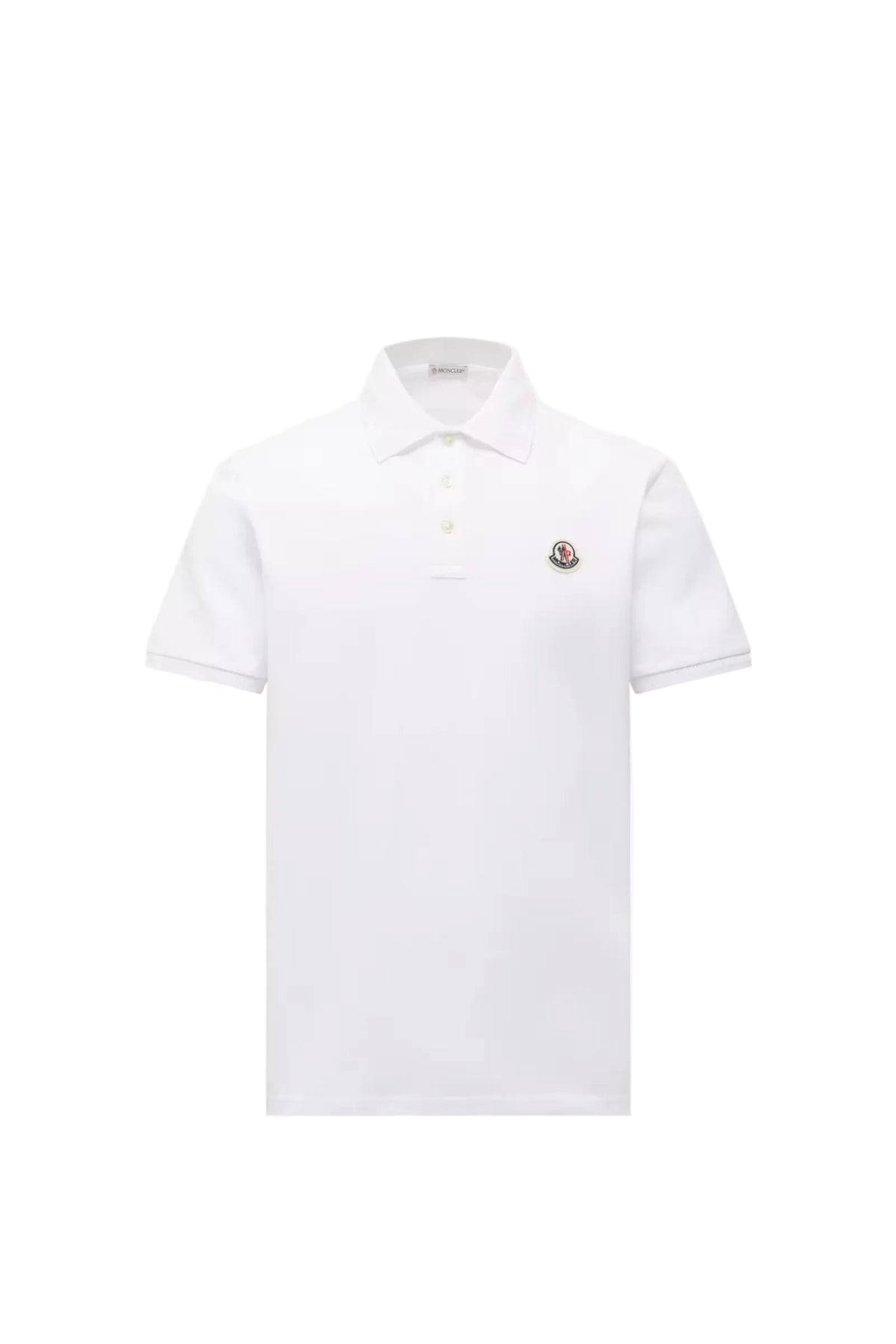 Logo patch cotton piquet polo shirt-MONCLER-312582-S-Verso