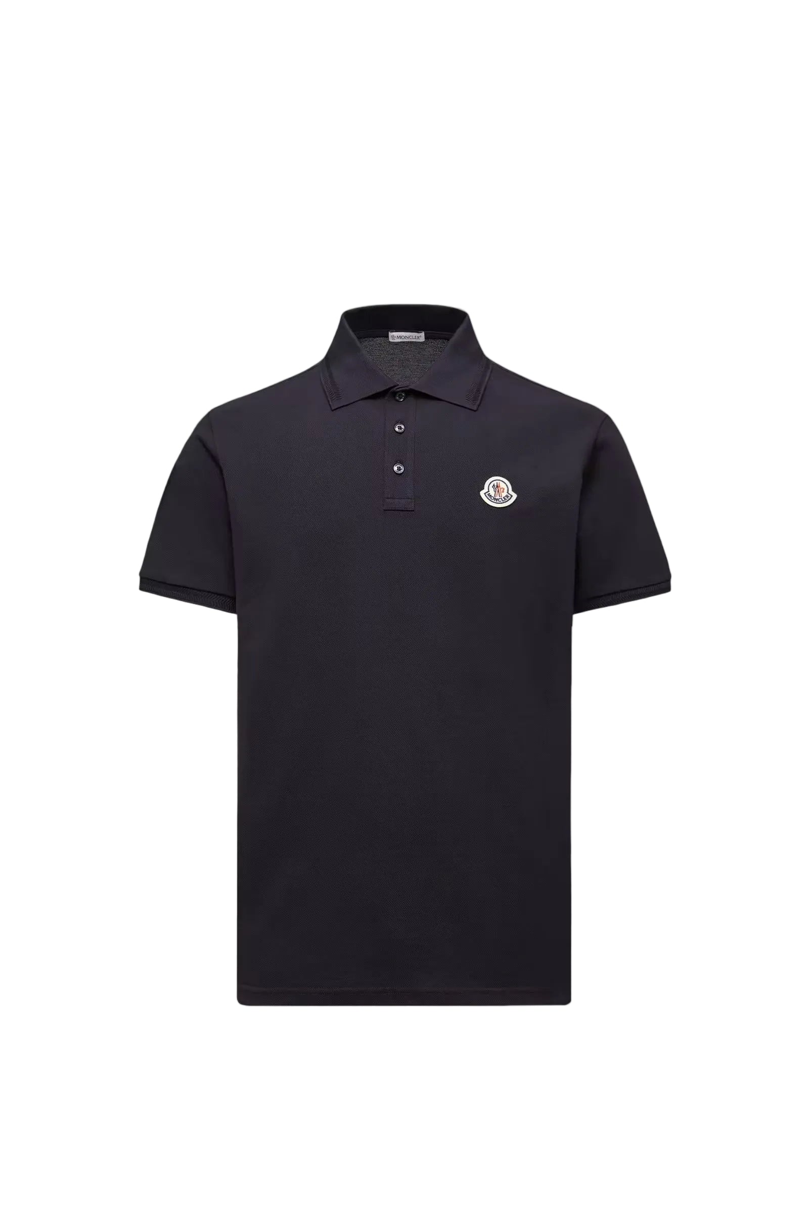 Logo patch cotton piquet polo shirt-MONCLER-312583-S-Verso
