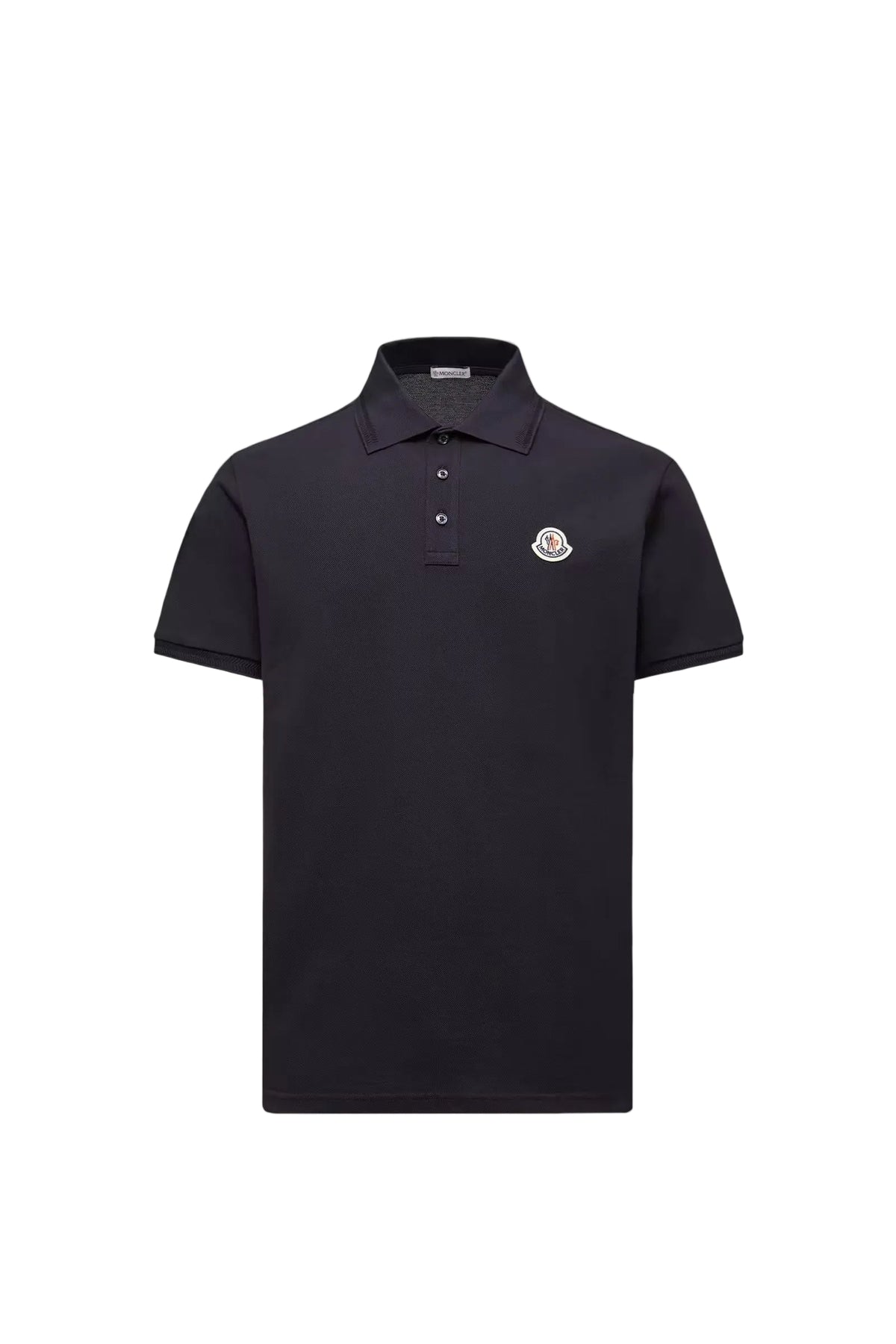 Logo patch cotton piquet polo shirt-MONCLER-312583-S-Verso