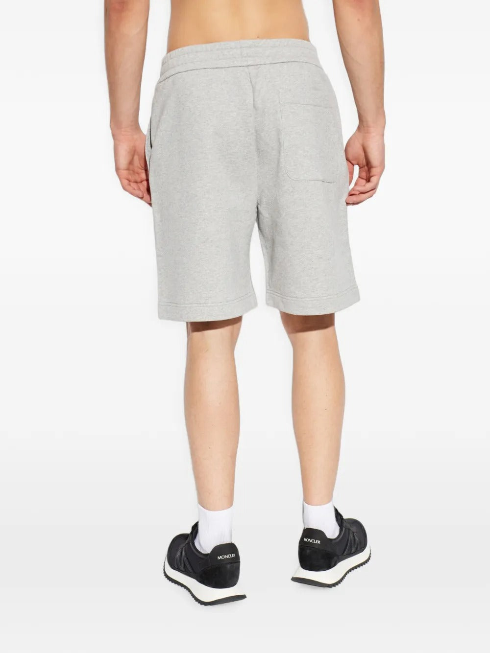Logo-patch cotton shorts-MONCLER-Verso