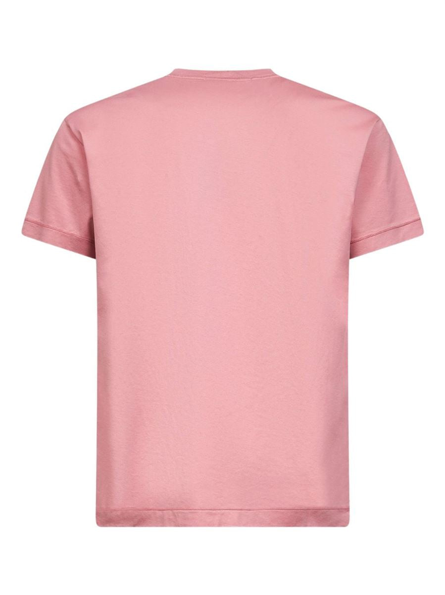 Logo-patch cotton t-shirt-STONE ISLAND-Verso