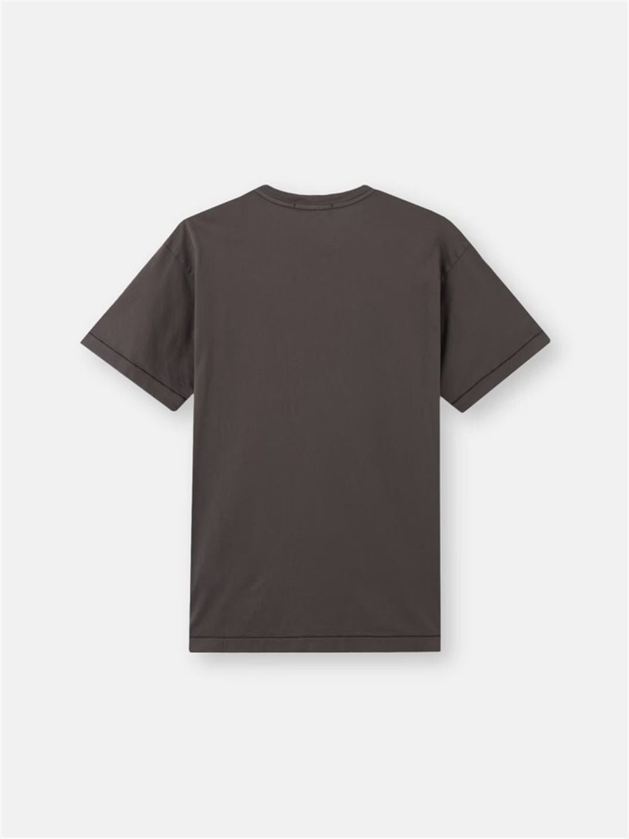 Logo-patch cotton t-shirt-STONE ISLAND-Verso