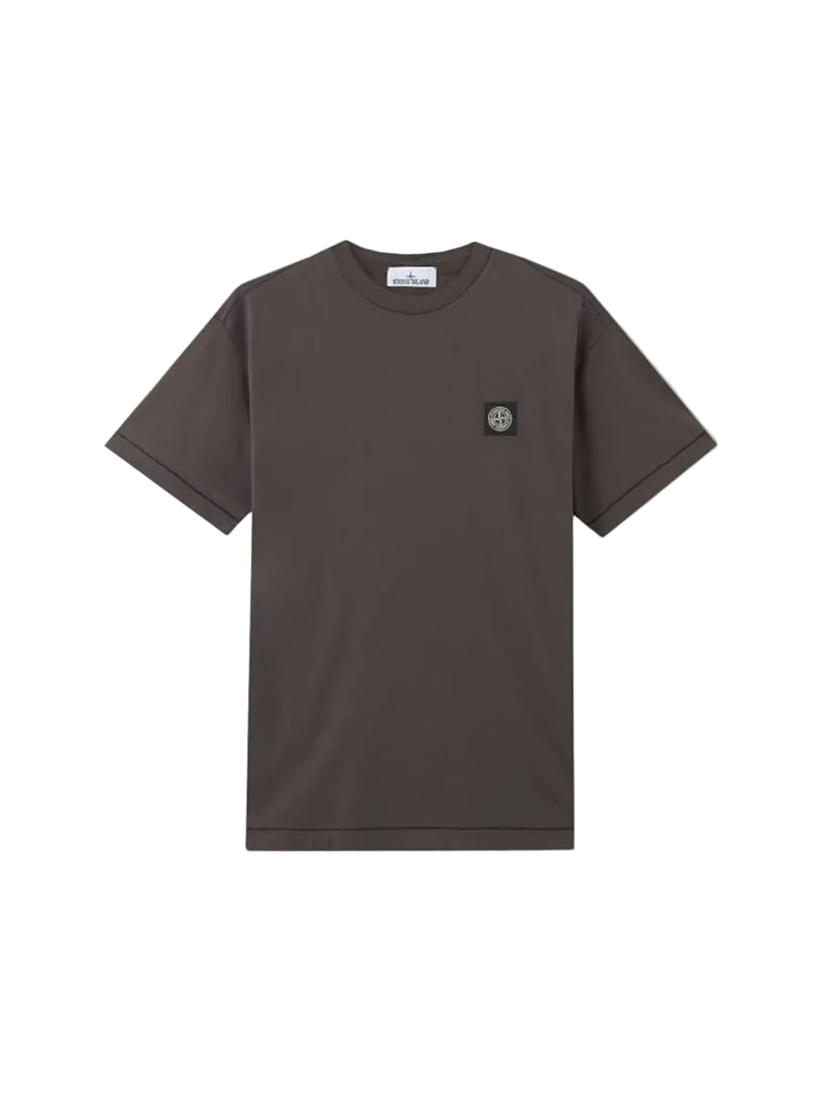 Logo-patch cotton t-shirt-STONE ISLAND-Verso