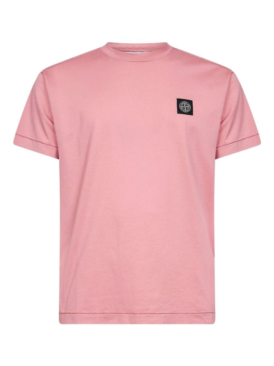 Logo-patch cotton t-shirt-STONE ISLAND-Verso