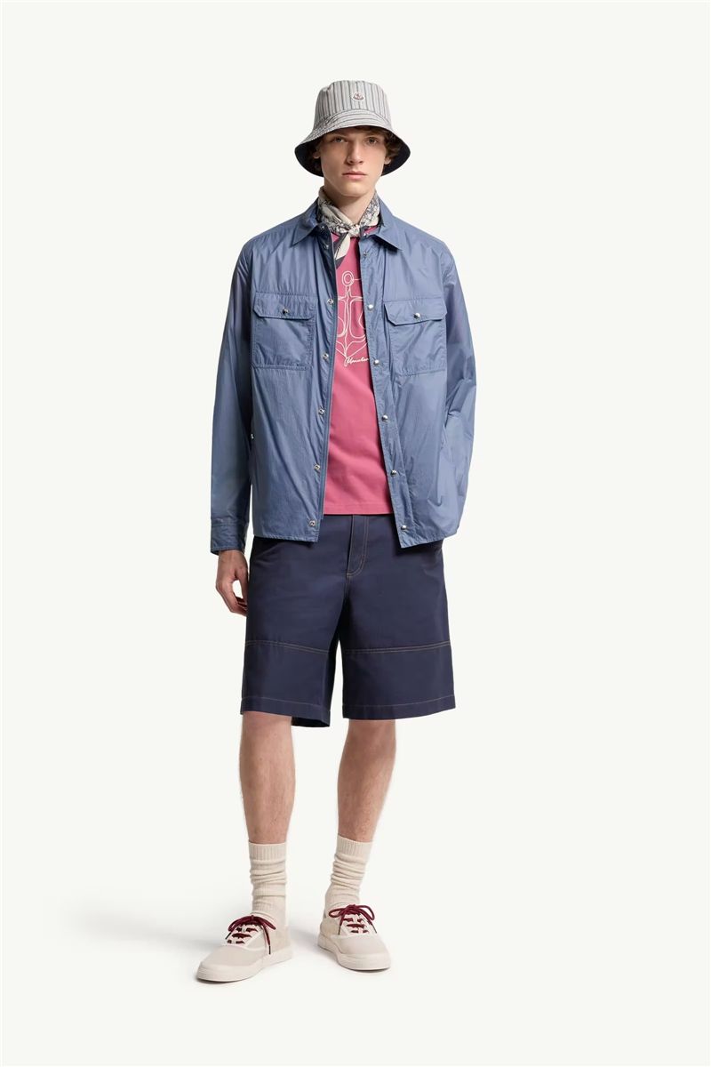 Logo patch long sleeve shirt-MONCLER-Verso