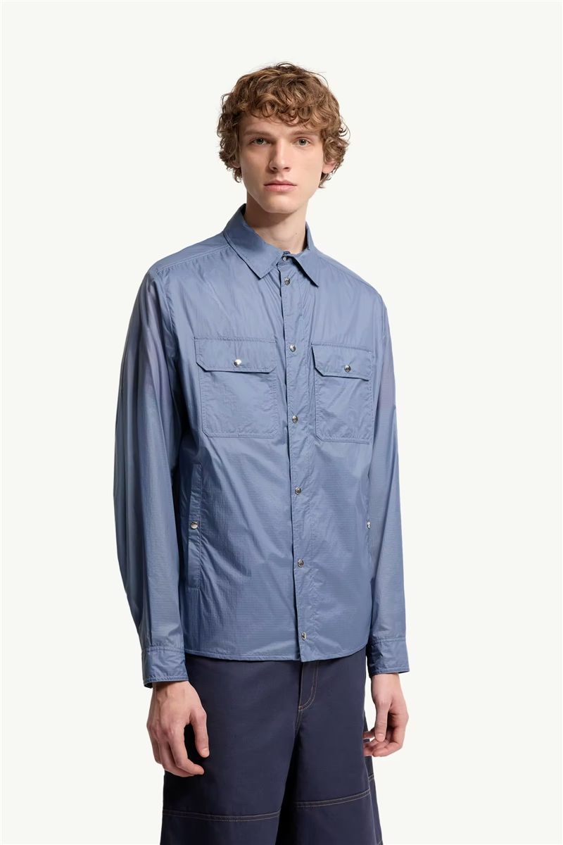 Logo patch long sleeve shirt-MONCLER-Verso
