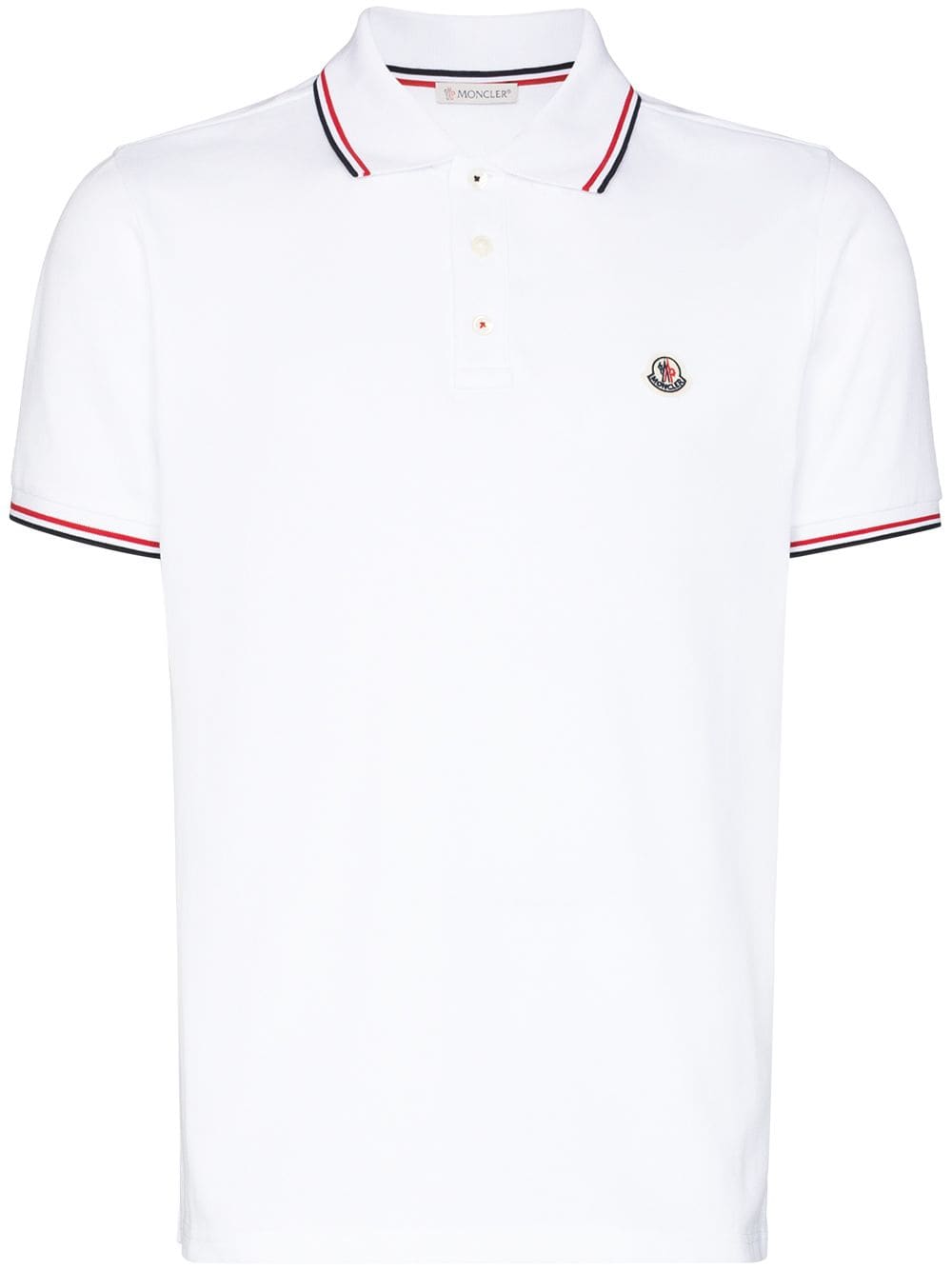 Logo-patch polo shirt-MONCLER-Verso