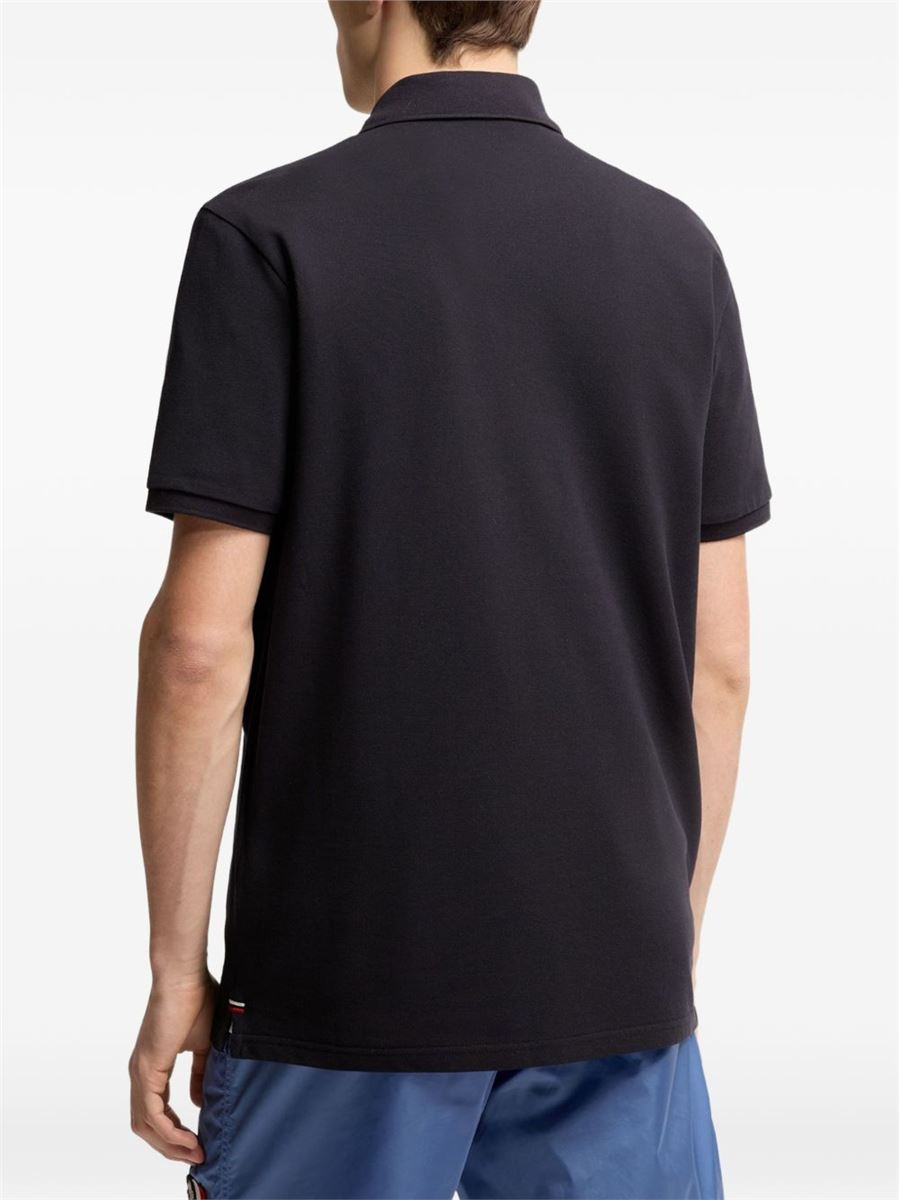 Logo-patch polo shirt-MONCLER-Verso
