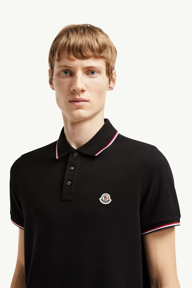Logo patch polo shirt-MONCLER-Verso