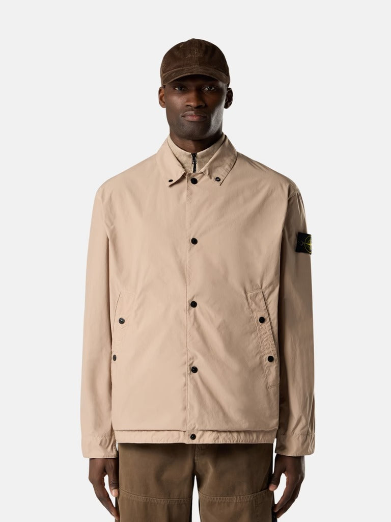 Logo-patch Shirt Jacket-STONE ISLAND-Verso