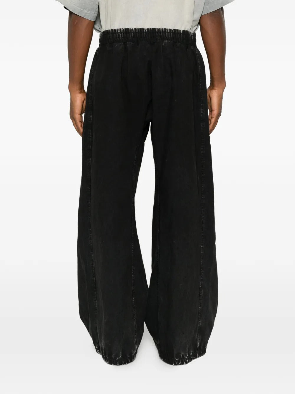 Logo-patch side-stripe cotton track pants
