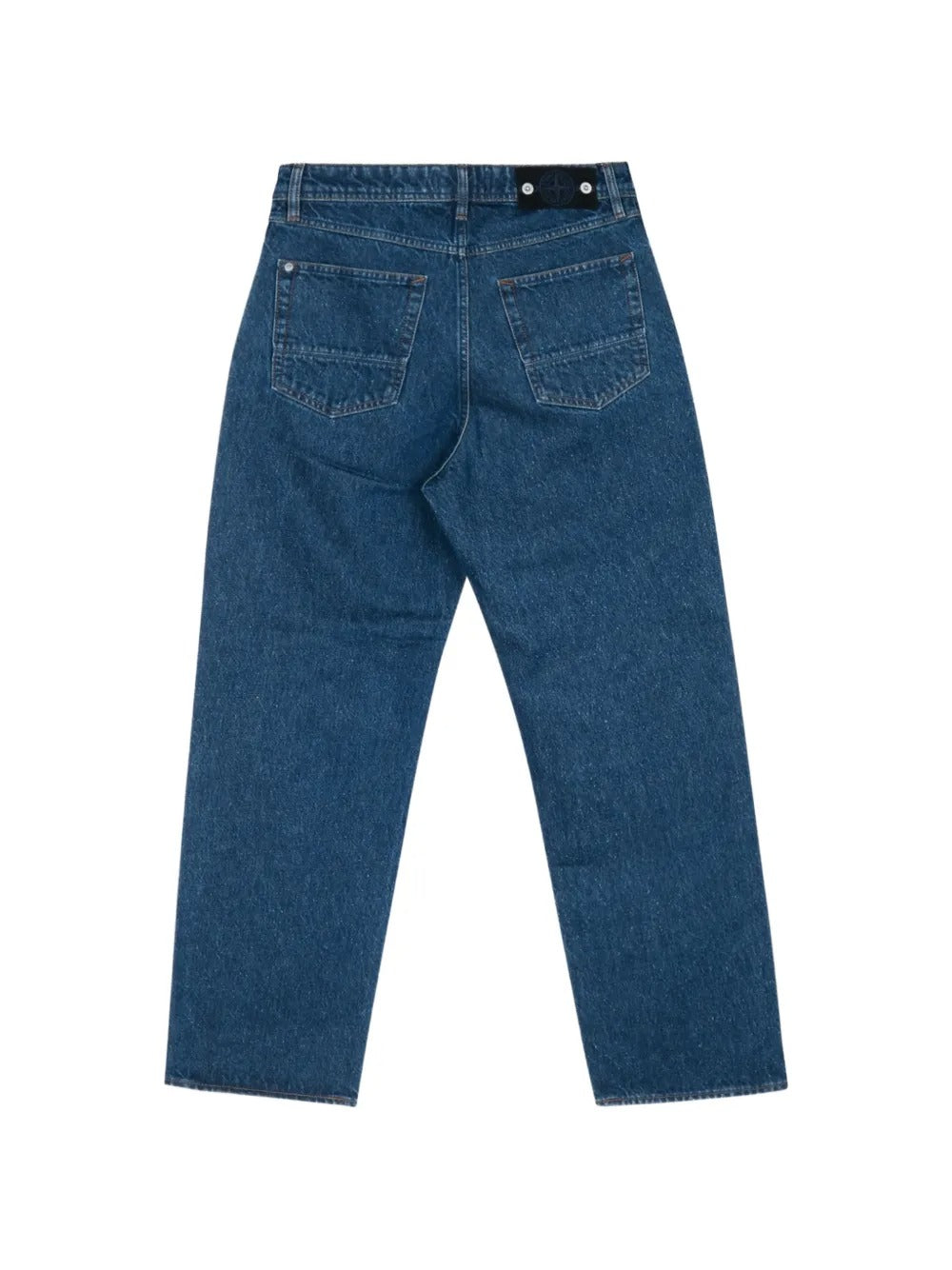 Logo-patch straight-leg jeans-STONE ISLAND-Verso