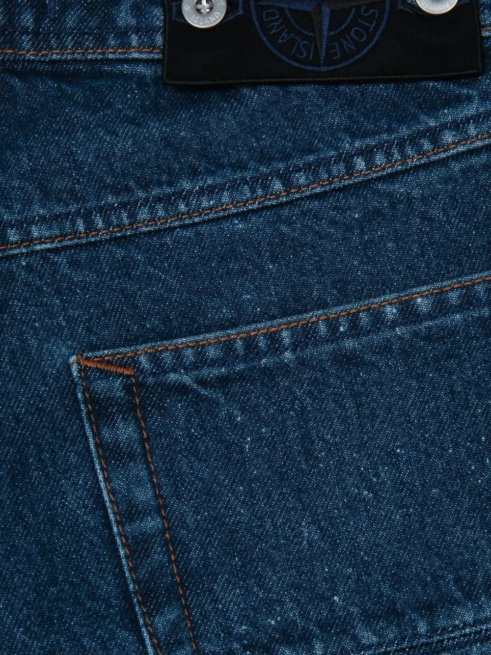Logo-patch straight-leg jeans-STONE ISLAND-Verso