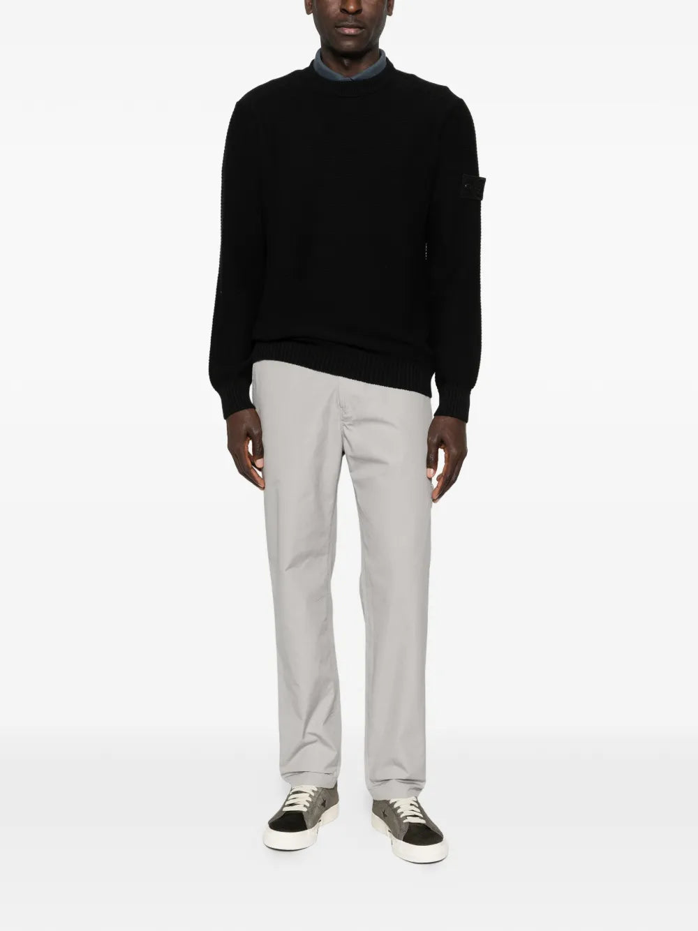 Logo-patch sweater-STONE ISLAND-Verso