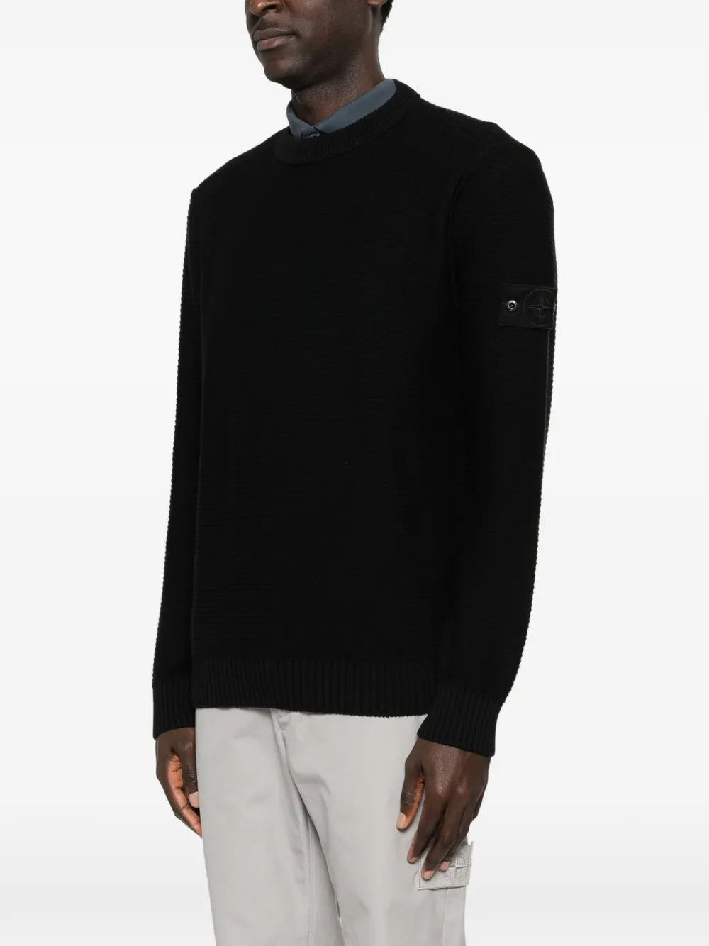 Logo-patch sweater-STONE ISLAND-Verso