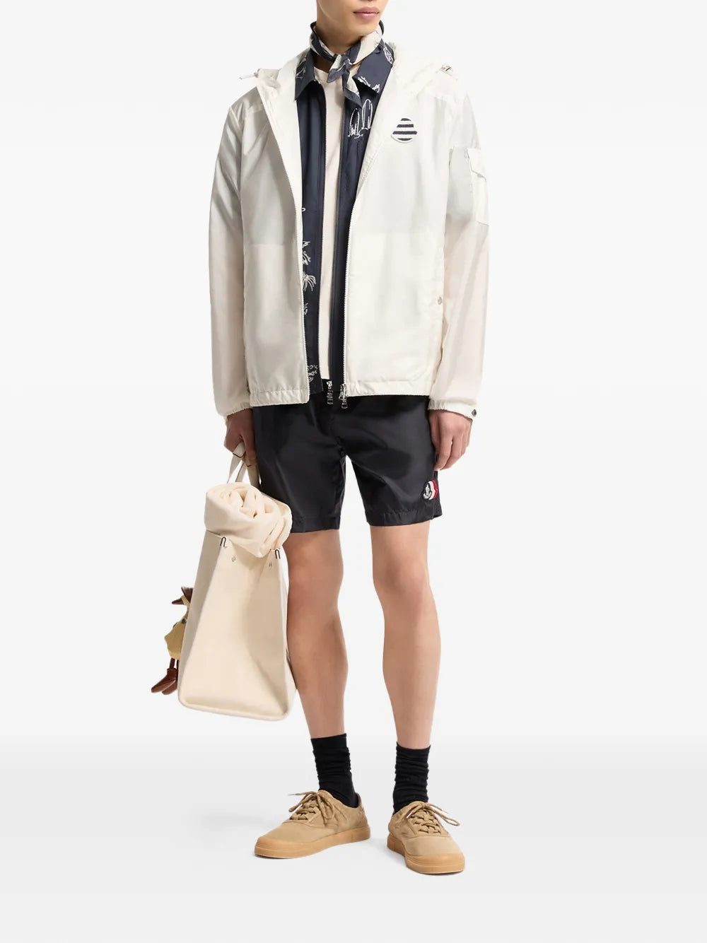 Logo-patch swim shorts-MONCLER-Verso