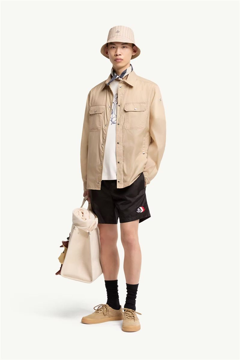 Logo patch swim shorts-MONCLER-Verso