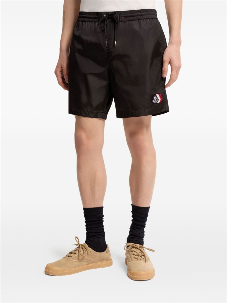 Logo-patch swim shorts-MONCLER-Verso