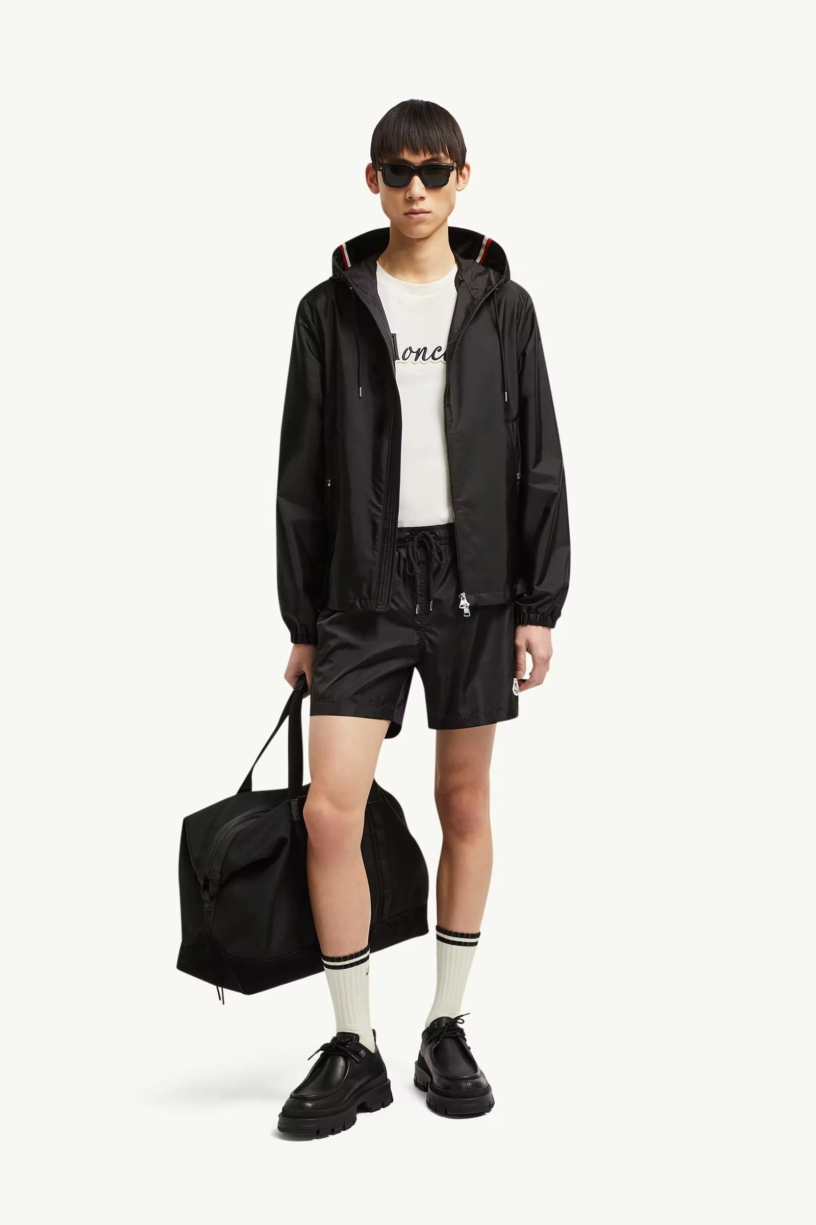 Logo patch swim shorts-MONCLER-Verso