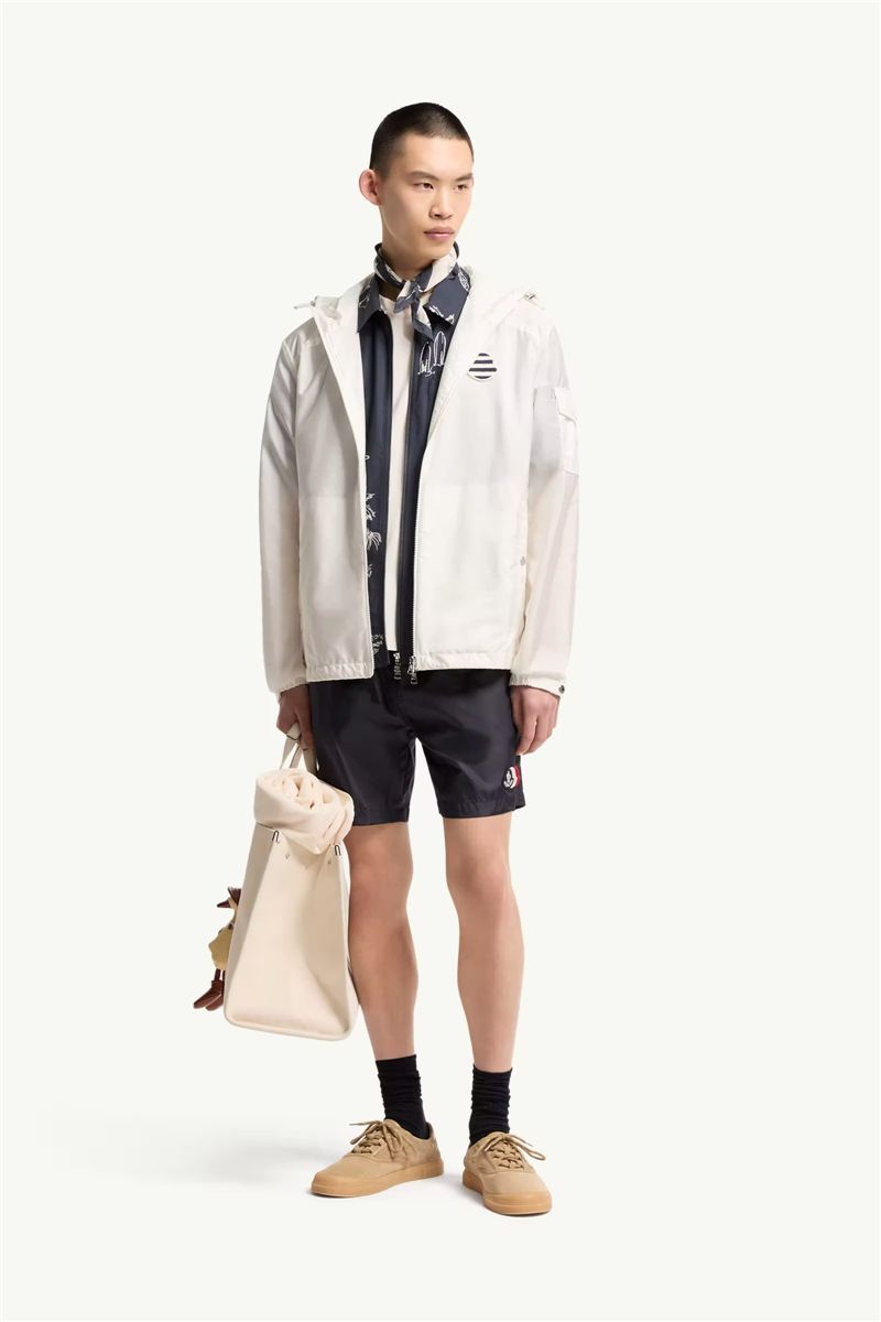 Logo patch swim shorts-MONCLER-Verso