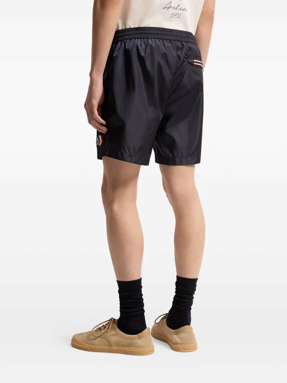 Logo-patch swim shorts-MONCLER-Verso