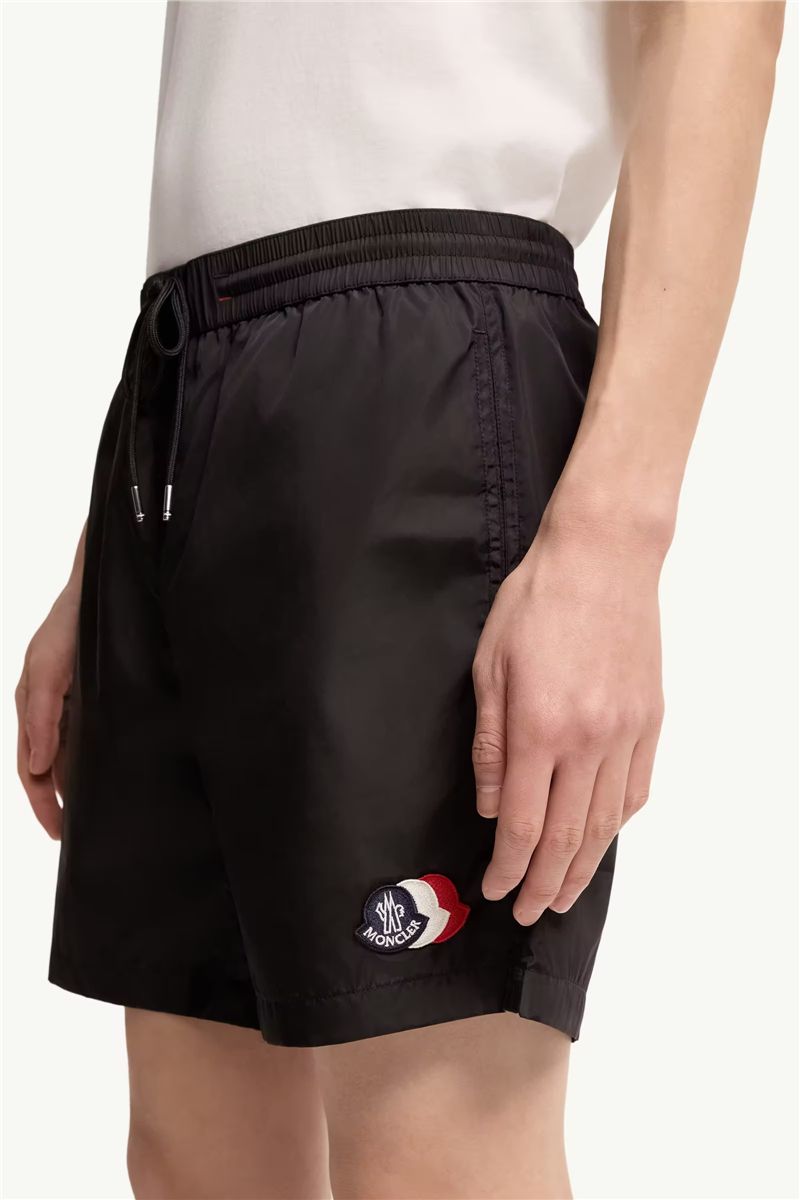 Logo patch swim shorts-MONCLER-Verso
