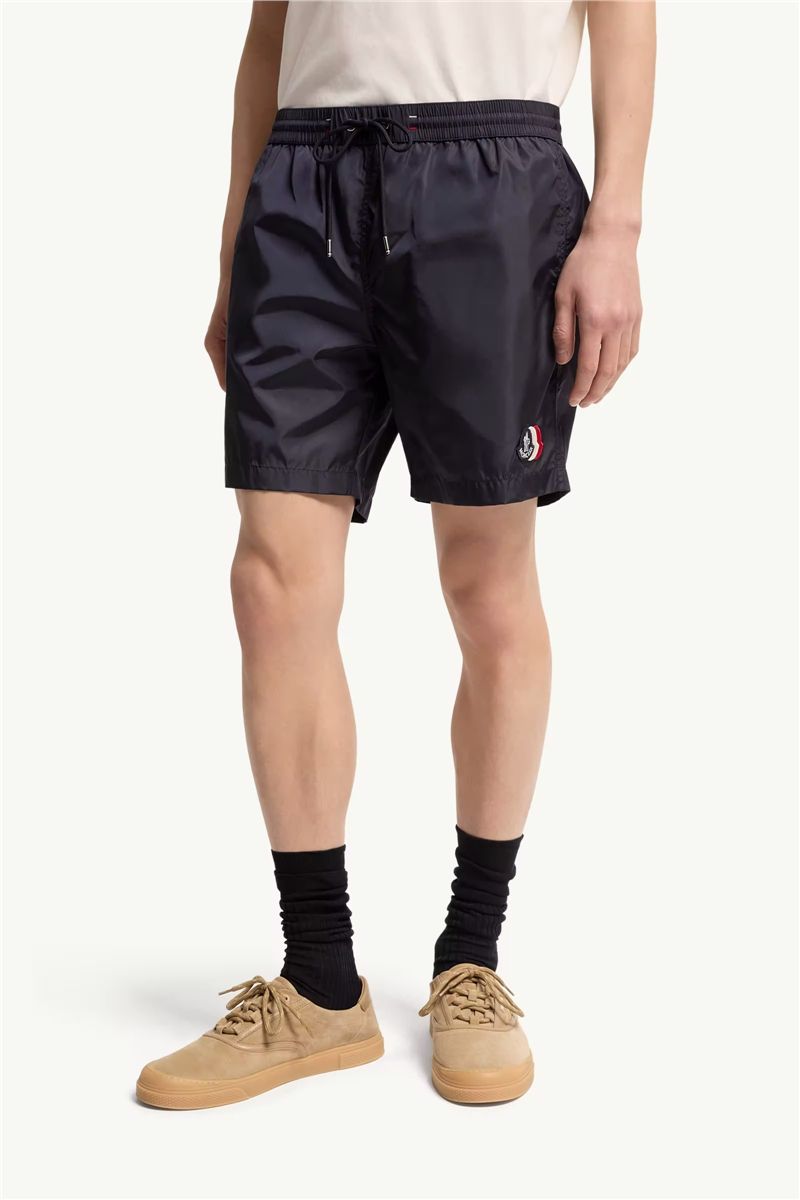 Logo patch swim shorts-MONCLER-Verso