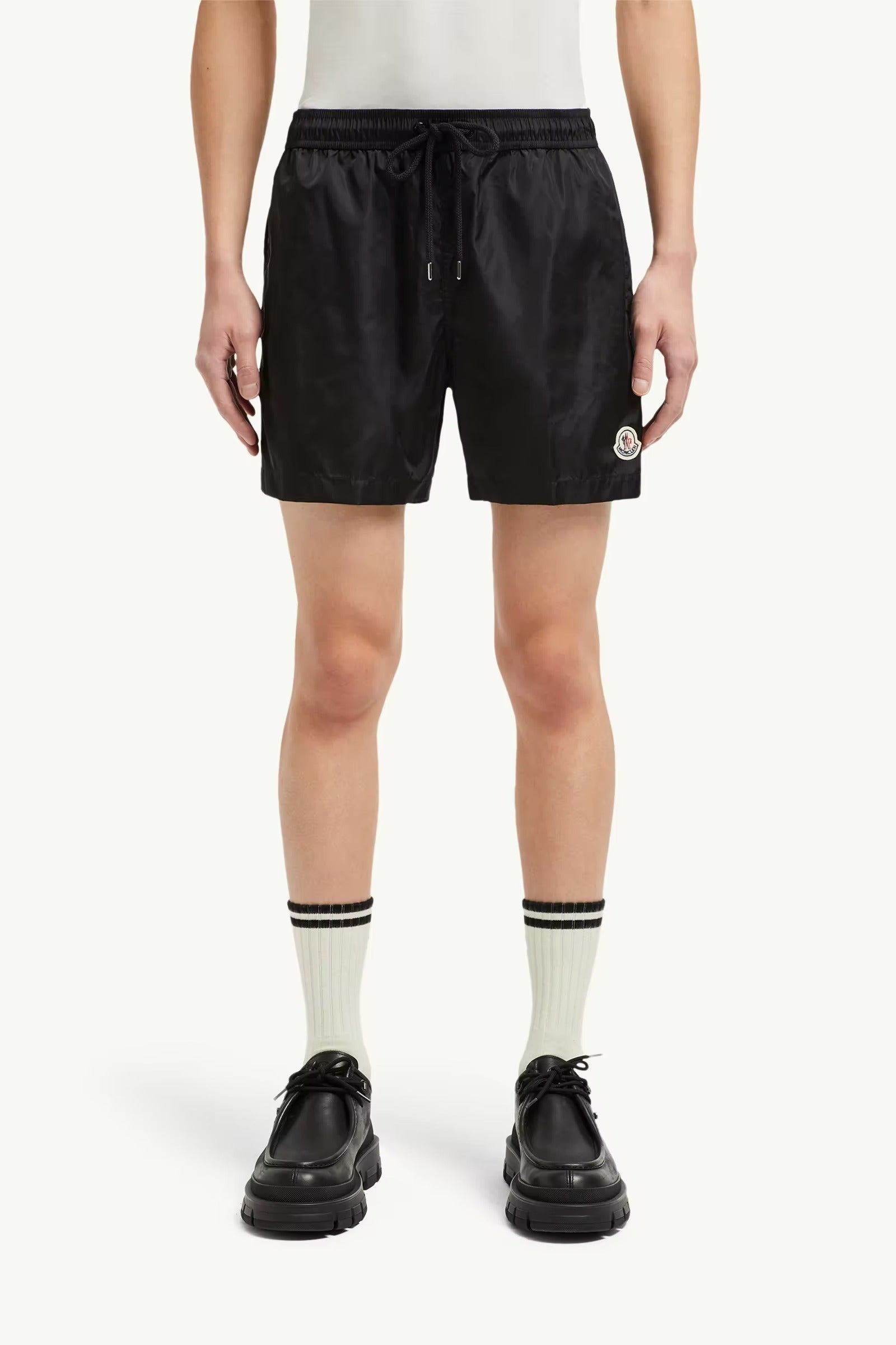 Logo patch swim shorts-MONCLER-Verso