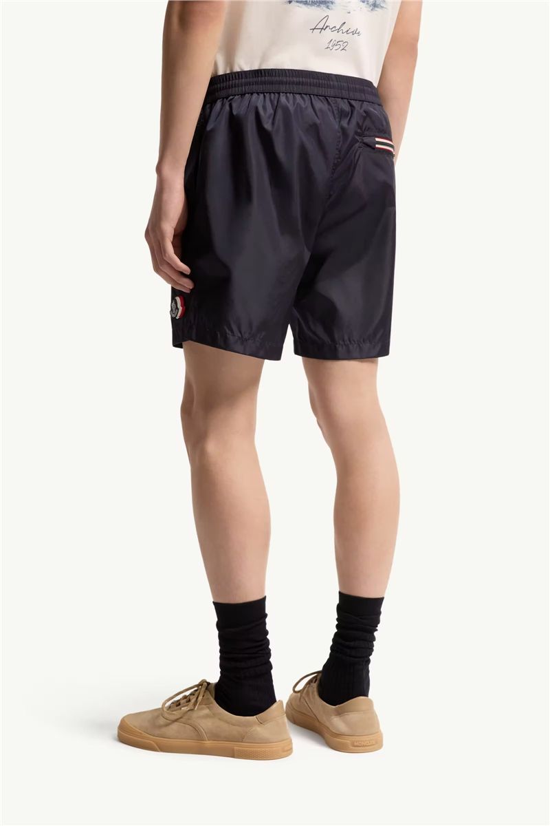Logo patch swim shorts-MONCLER-Verso