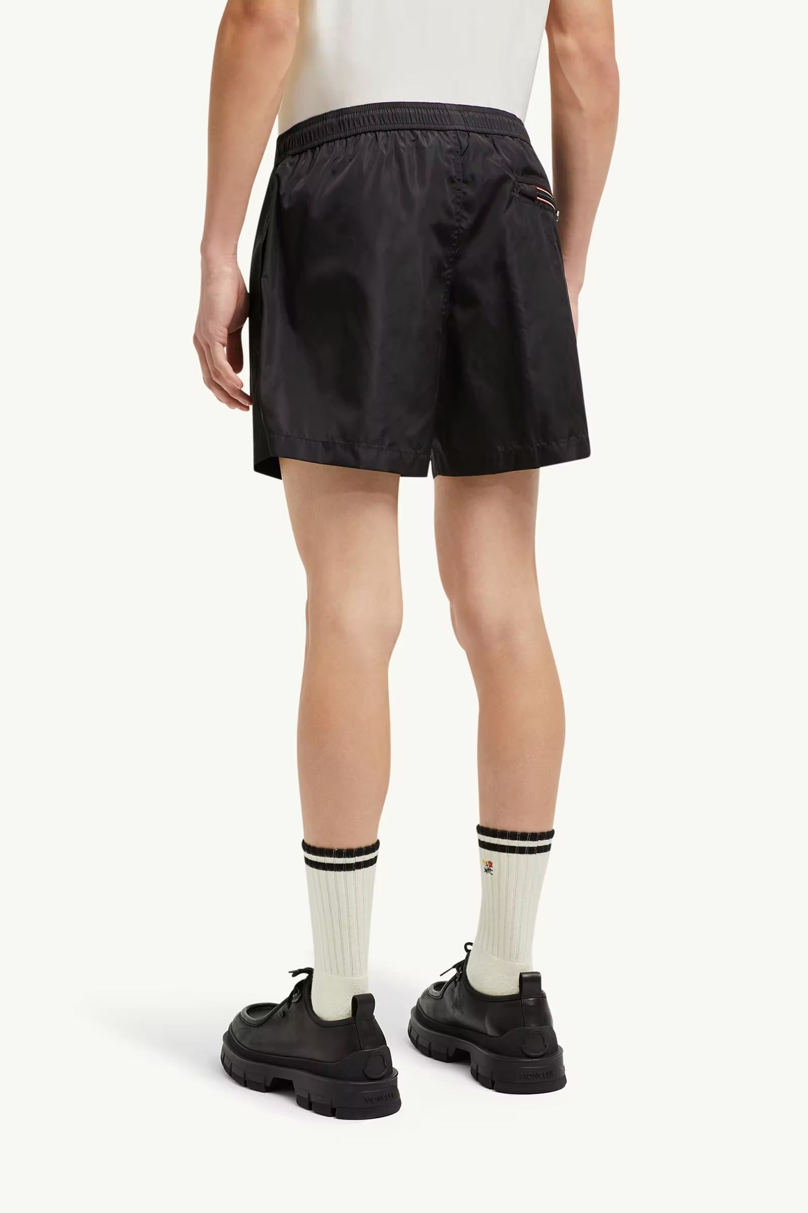 Logo patch swim shorts-MONCLER-Verso