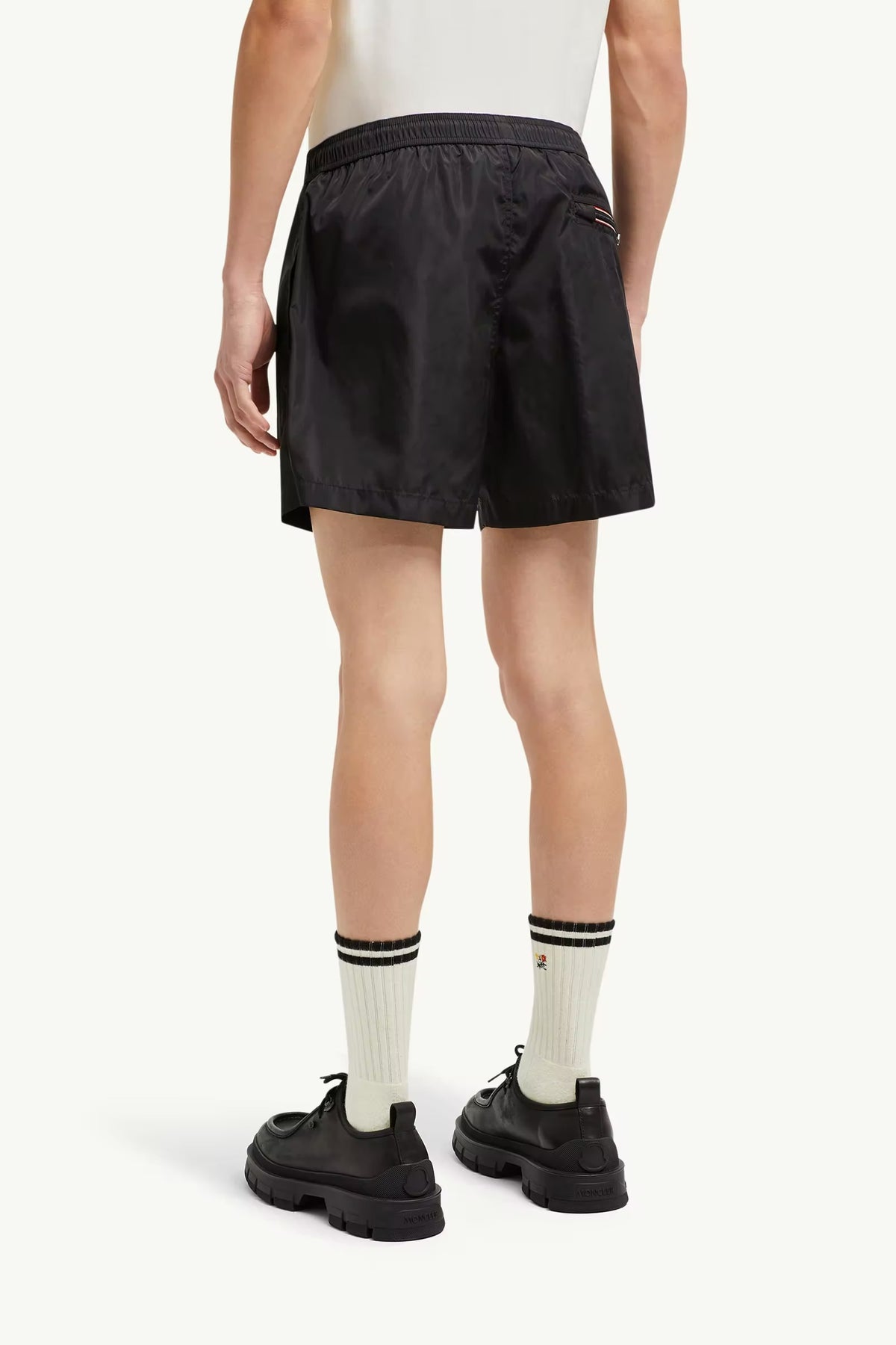 Logo patch swim shorts-MONCLER-Verso