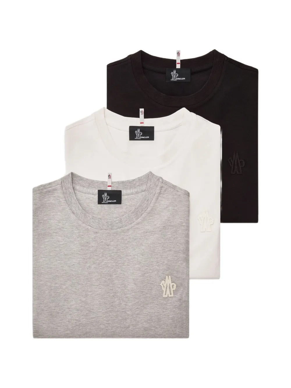 Logo Patch T-Shirt (Pack of Three)-MONCLER-307660-S-Verso