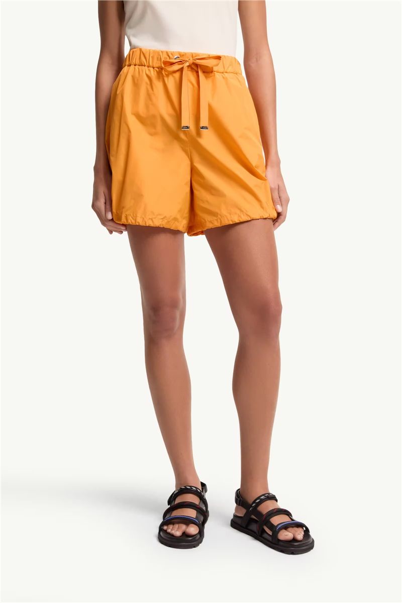 Logo patch taffeta shorts-MONCLER-Verso