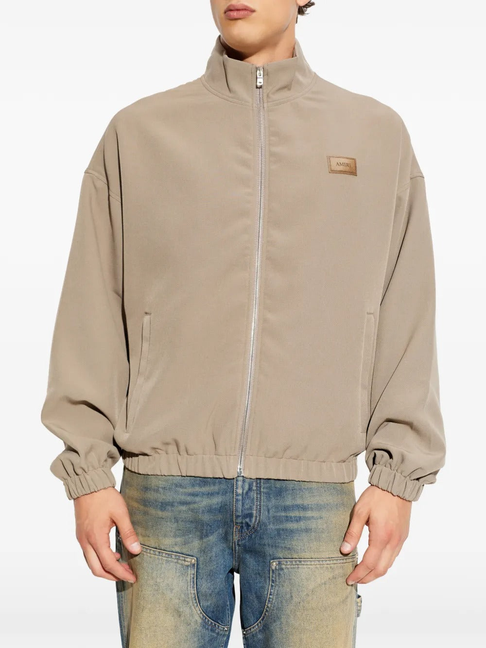 Logo-patch zip-up bomber jacket-AMIRI-Verso