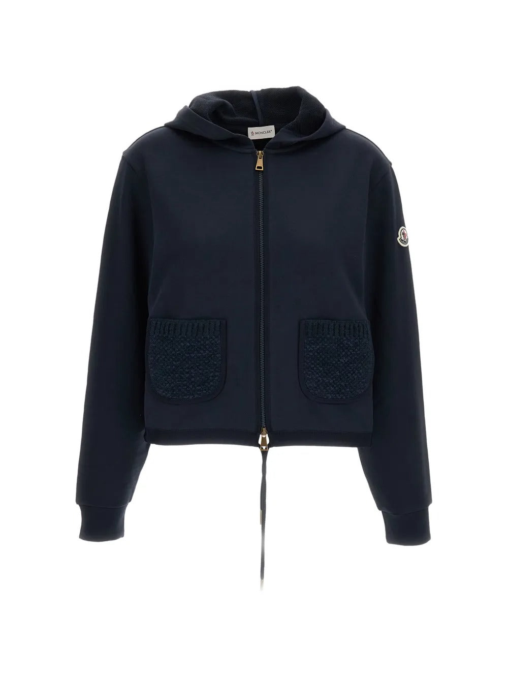 Logo-patch zip-up hoodie-MONCLER-312376-XS-Verso