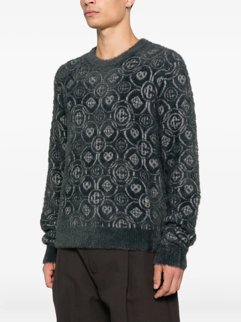 Logo-pattern sweater-CASABLANCA-Verso