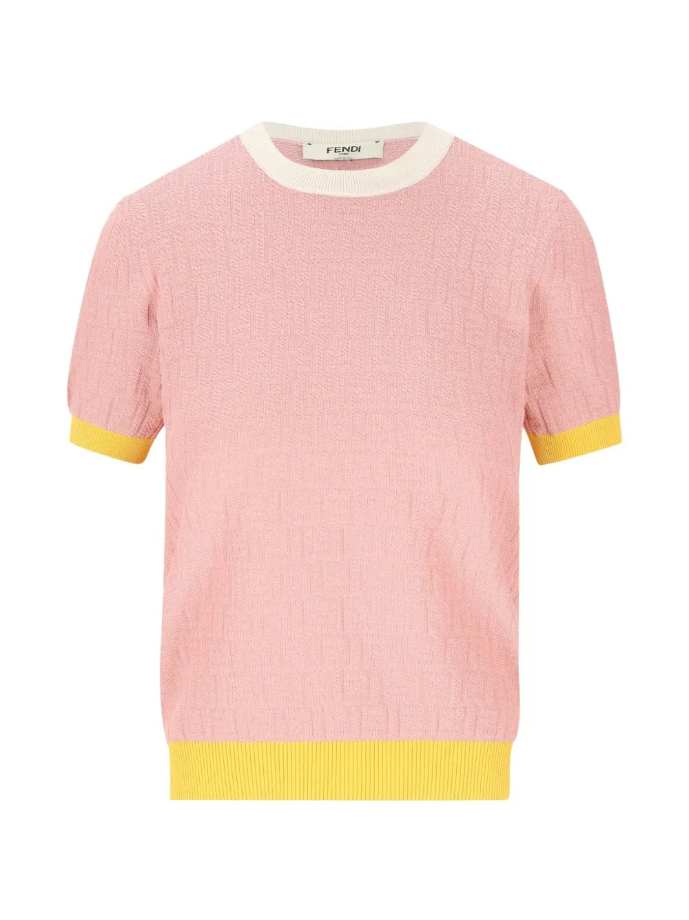 Logo-pattern t-shirt-FENDI-Verso