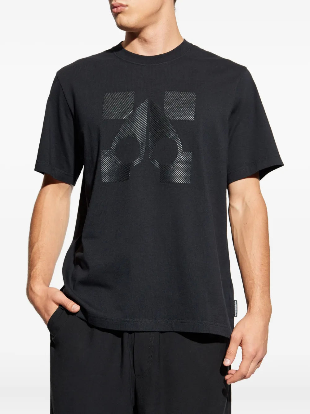 Logo-plaque Cotton T-shirt-MOOSE KNUCKLES-Verso