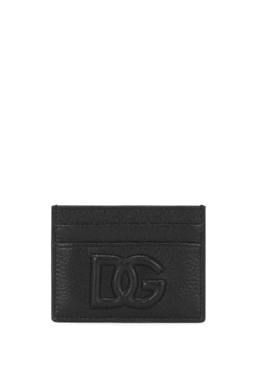 LOGO-PLAQUE LEATHER CARDHOLDER DOLCE & GABBANA