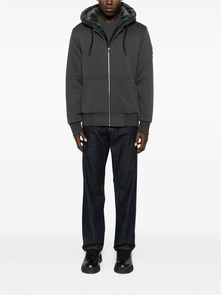 Logo-plaque Zip-up Hoodie-MOOSE KNUCKLES-Verso