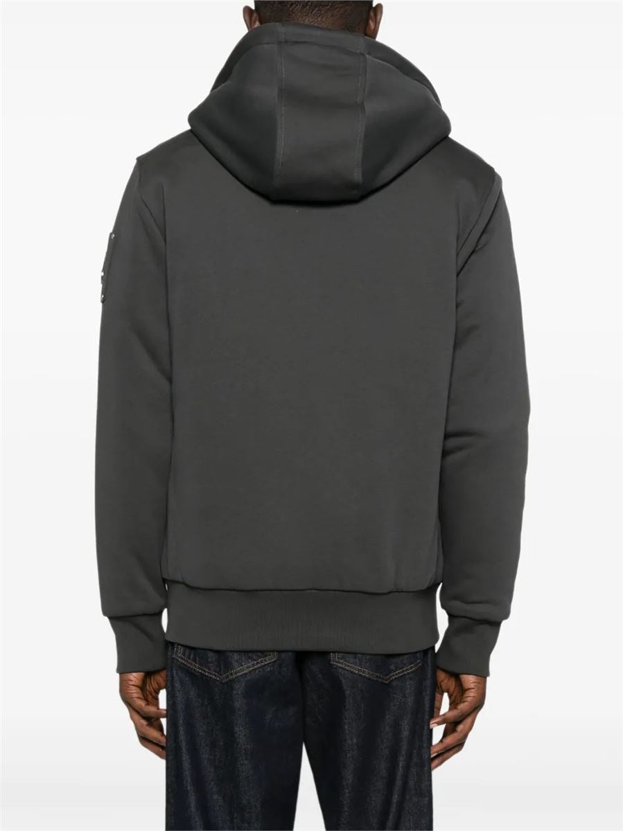 Logo-plaque Zip-up Hoodie-MOOSE KNUCKLES-Verso