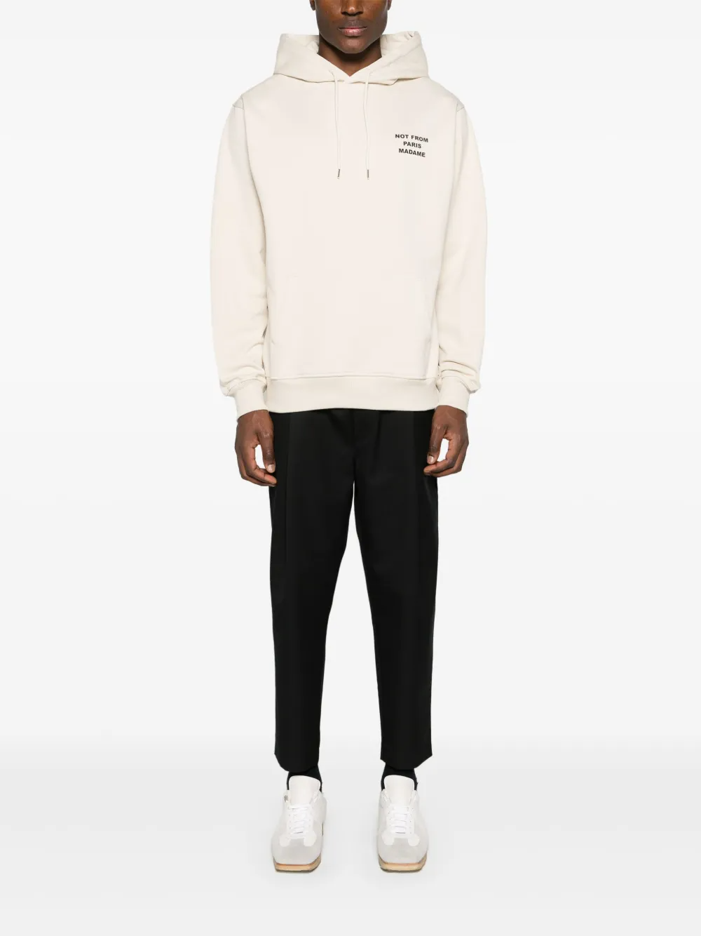 Logo-print cotton hoodie-DRÔLE DE MONSIEUR-Verso