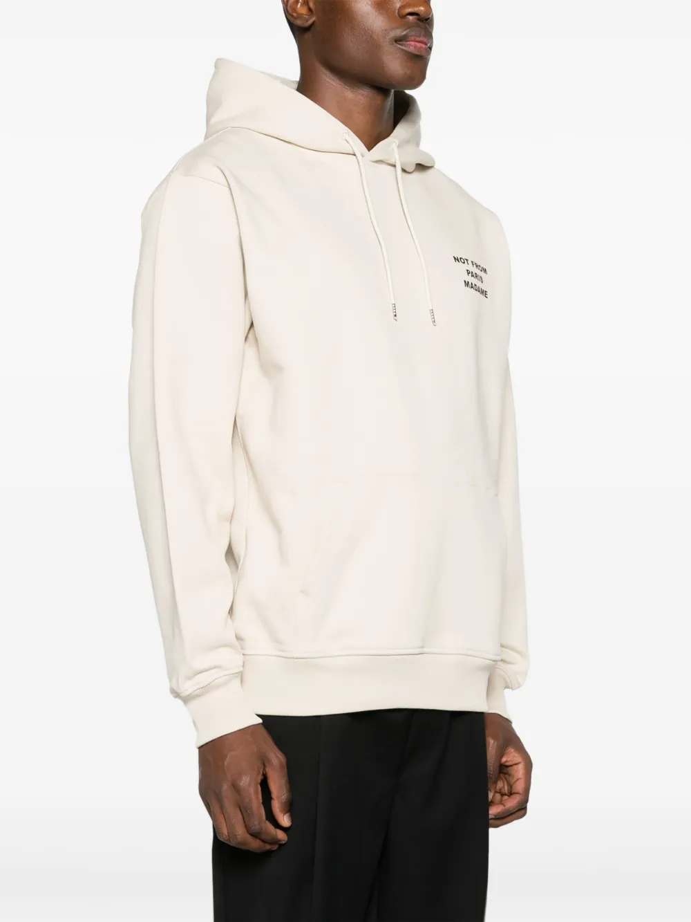 Logo-print cotton hoodie-DRÔLE DE MONSIEUR-Verso